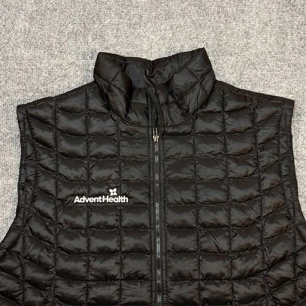 The North Face Vest Mens Large Black ThermoBall Quilted Full Zip AdventHealth